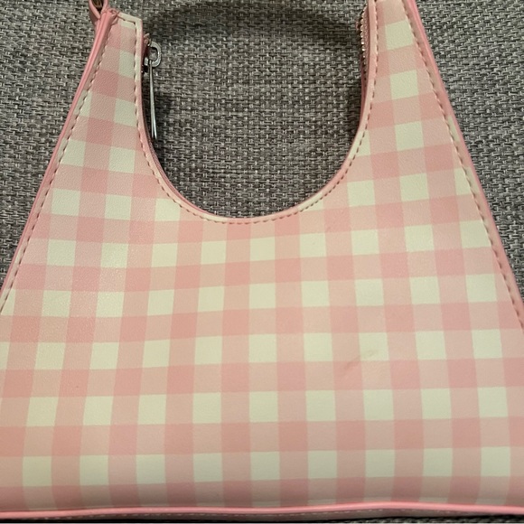 Pink & White Gingham Print Small Mini Purse Barbiecore - Picture 3 of 8